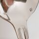 Silver cutlery, 1 fork and 1 spoon, Orfévrerie Saint Médard