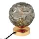 Vintage table lamp in electrified chiseled glass to nine
