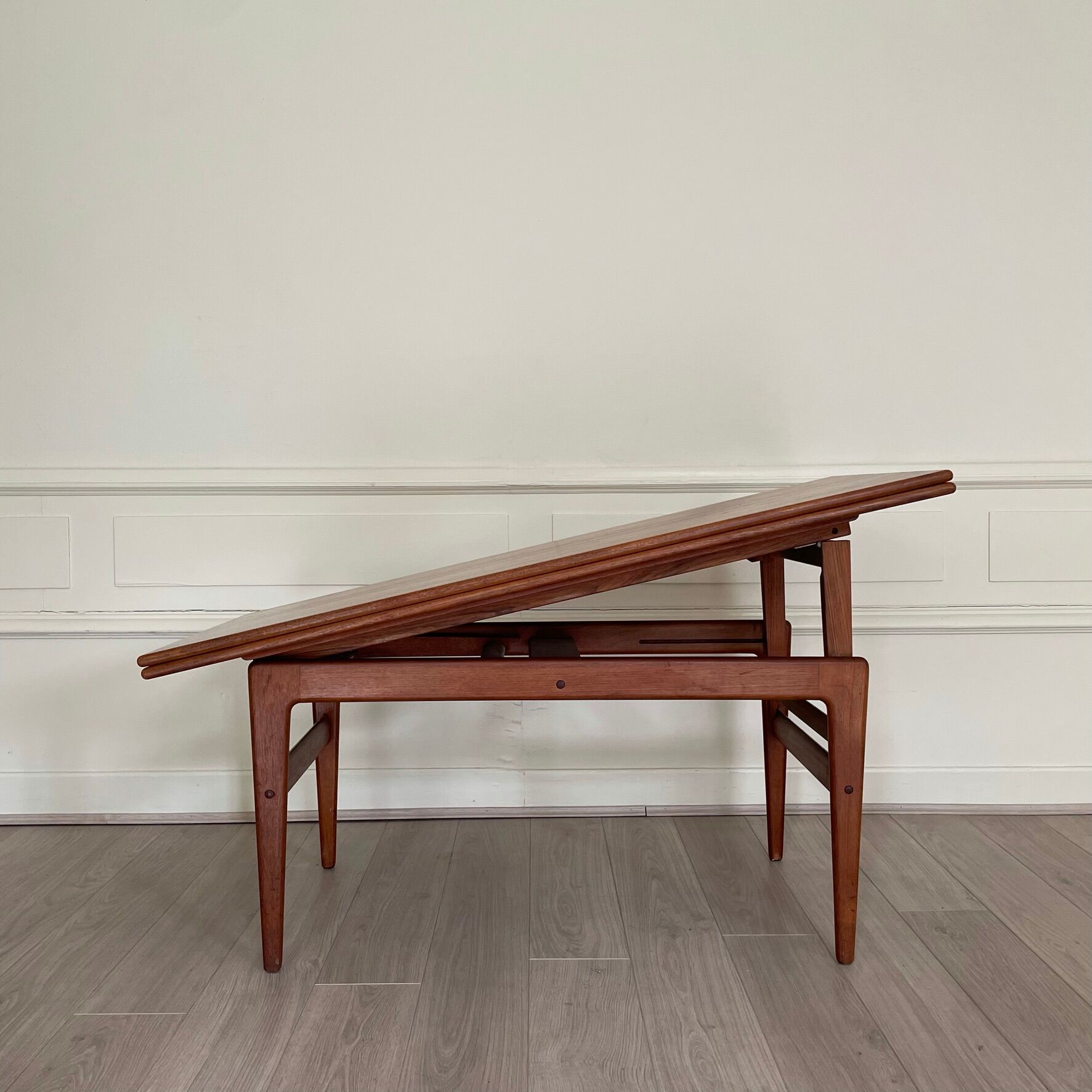 Coffee/Dining Table, elevator by Kai Kristiansen, teak, Denmark 1960