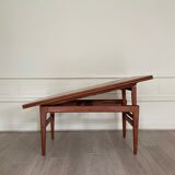 Table basse/à manger, elevator de Kai Kristiansen, en teck, Denmark 1960