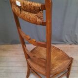 Straw fireside chair