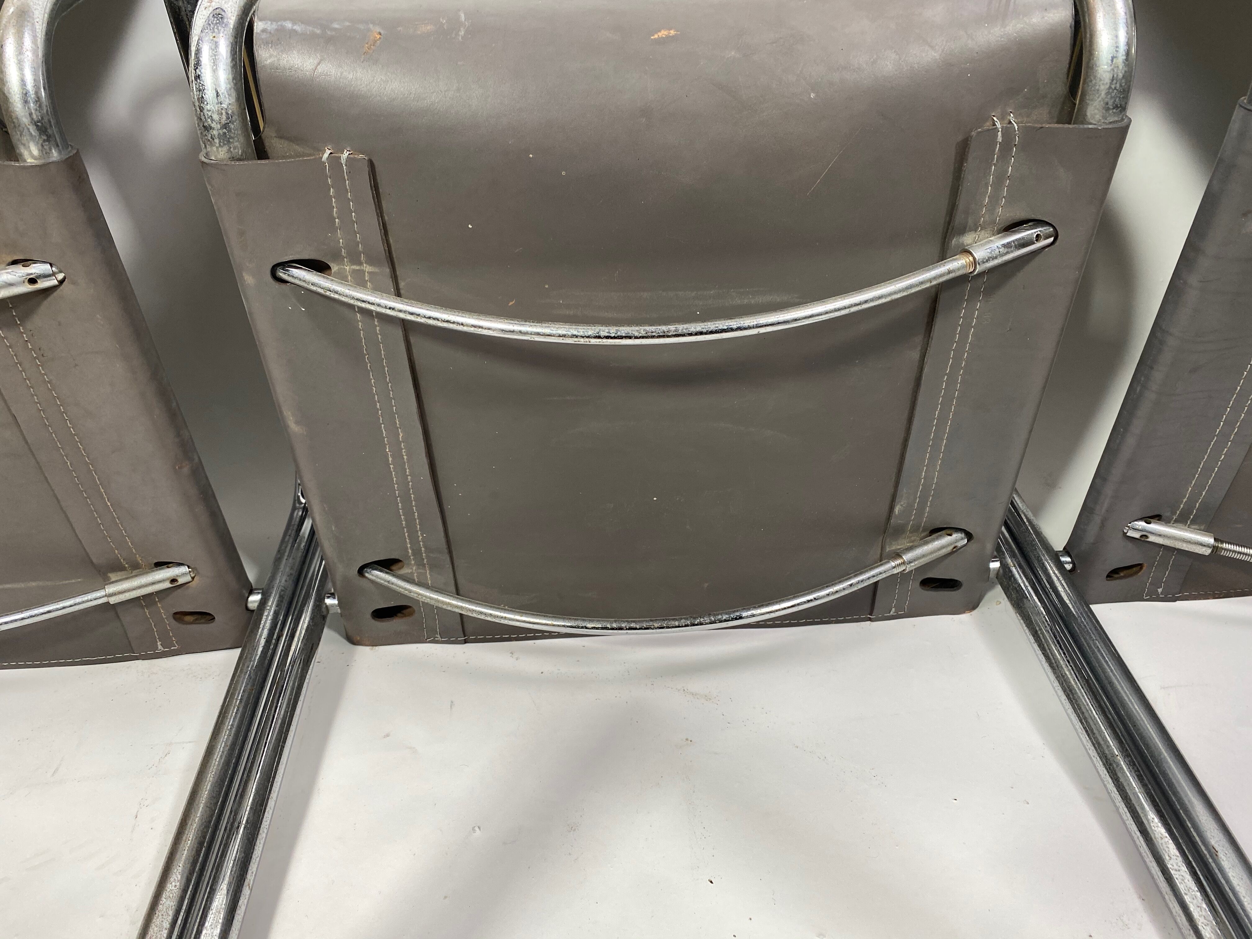 4 MG5 tubular chairs by Mark Stam 1970