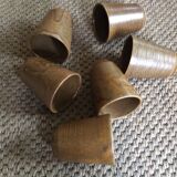 Series of 6 sandstone cups
