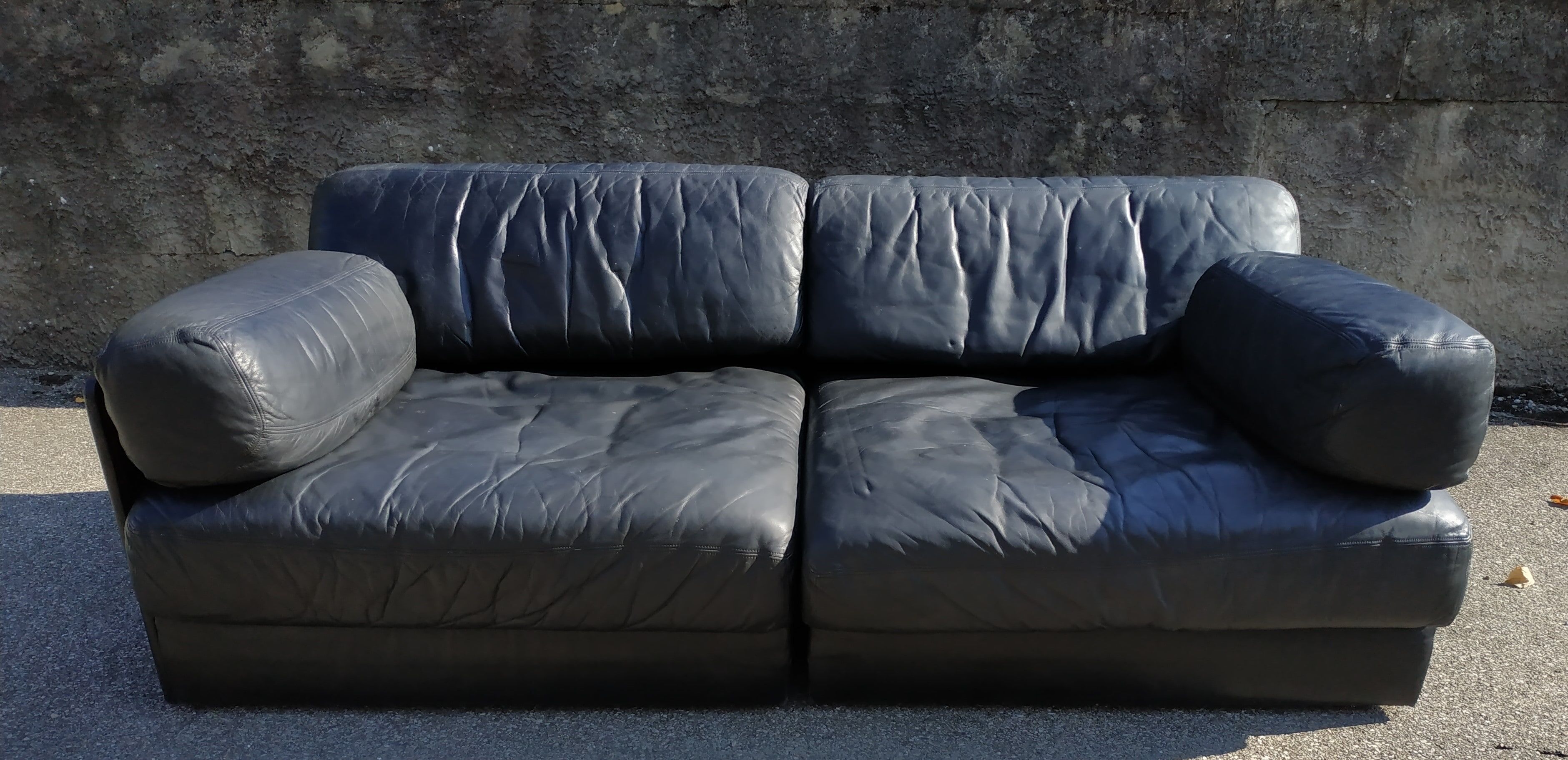 Sofa convertible modular seats leather of Sede 1970