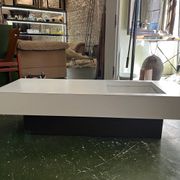 1970s jardinière table in white formica made by Roche Bobois.