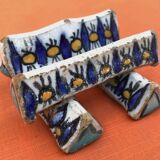 1920-1940 4 Knife holders Glazed ceramic from Nabeul, Tunisia