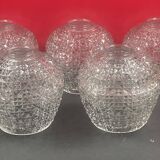 Set of 5 cut glass pendants circa 1960/70