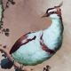 Tableau oiseau bois peint