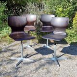 4 Pagwood Pagholz Flototo chairs from the 70s