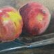 Oil on Isorel signed Still Life with Fruits XXth Natural wood frame