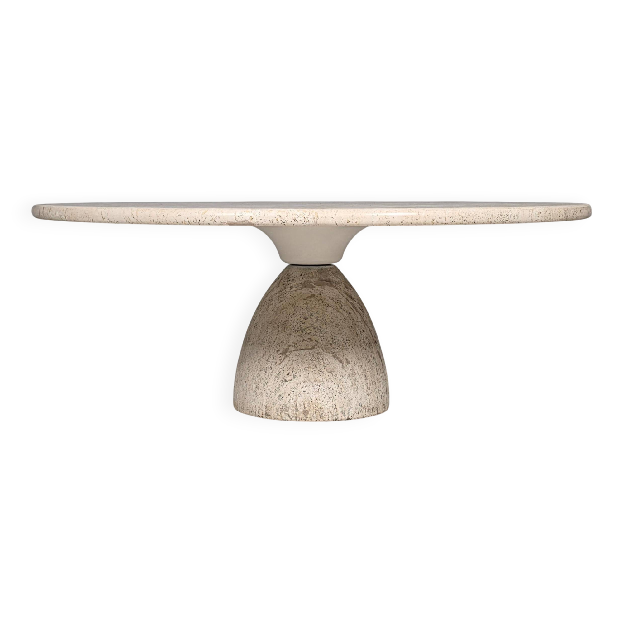 Finale 1790 travertine coffee table by Peter Draenert, 1970s.