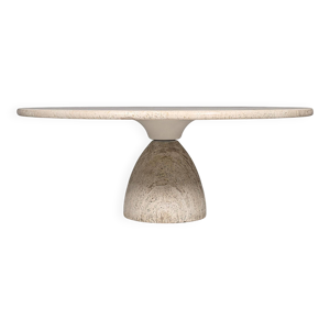 Table basse en travertin Finale 1790 par Peter Draenert, années 1970