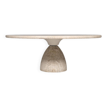 Finale 1790 travertine coffee table by Peter Draenert, 1970s.