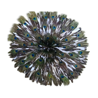 Juju hat feathers of Peacock 32 cm