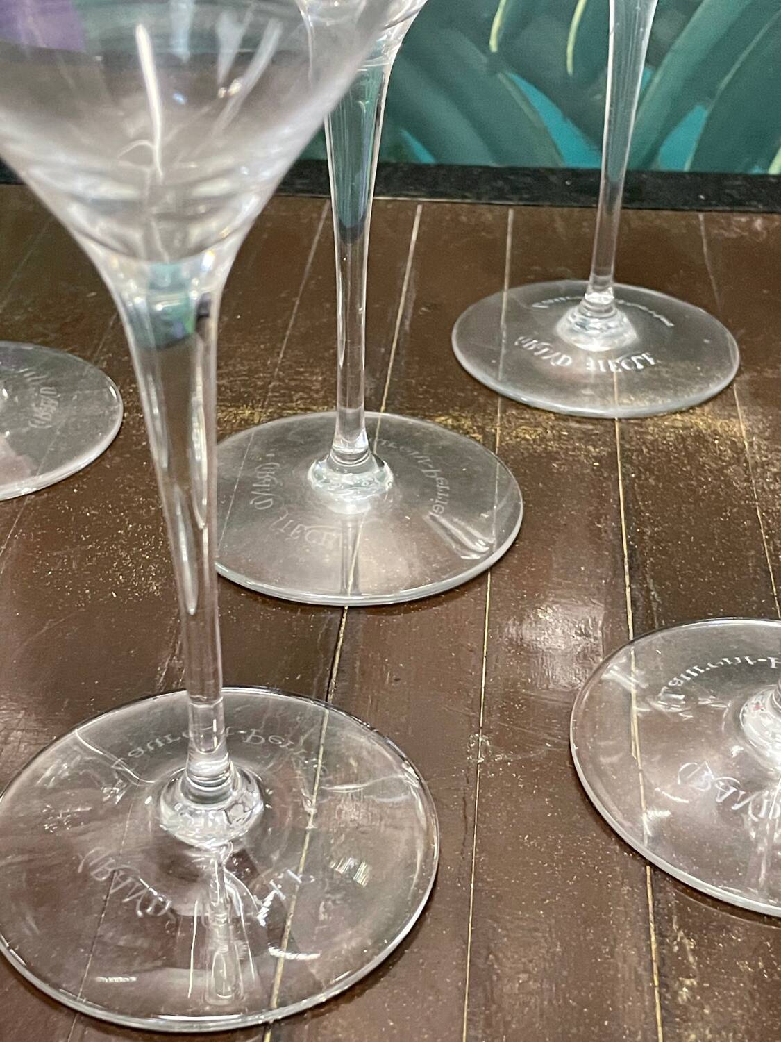 6 Baccarat champagne flutes, grand siècle crystal, Laurent Perrier