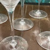 6 Baccarat champagne flutes, grand siècle crystal, Laurent Perrier