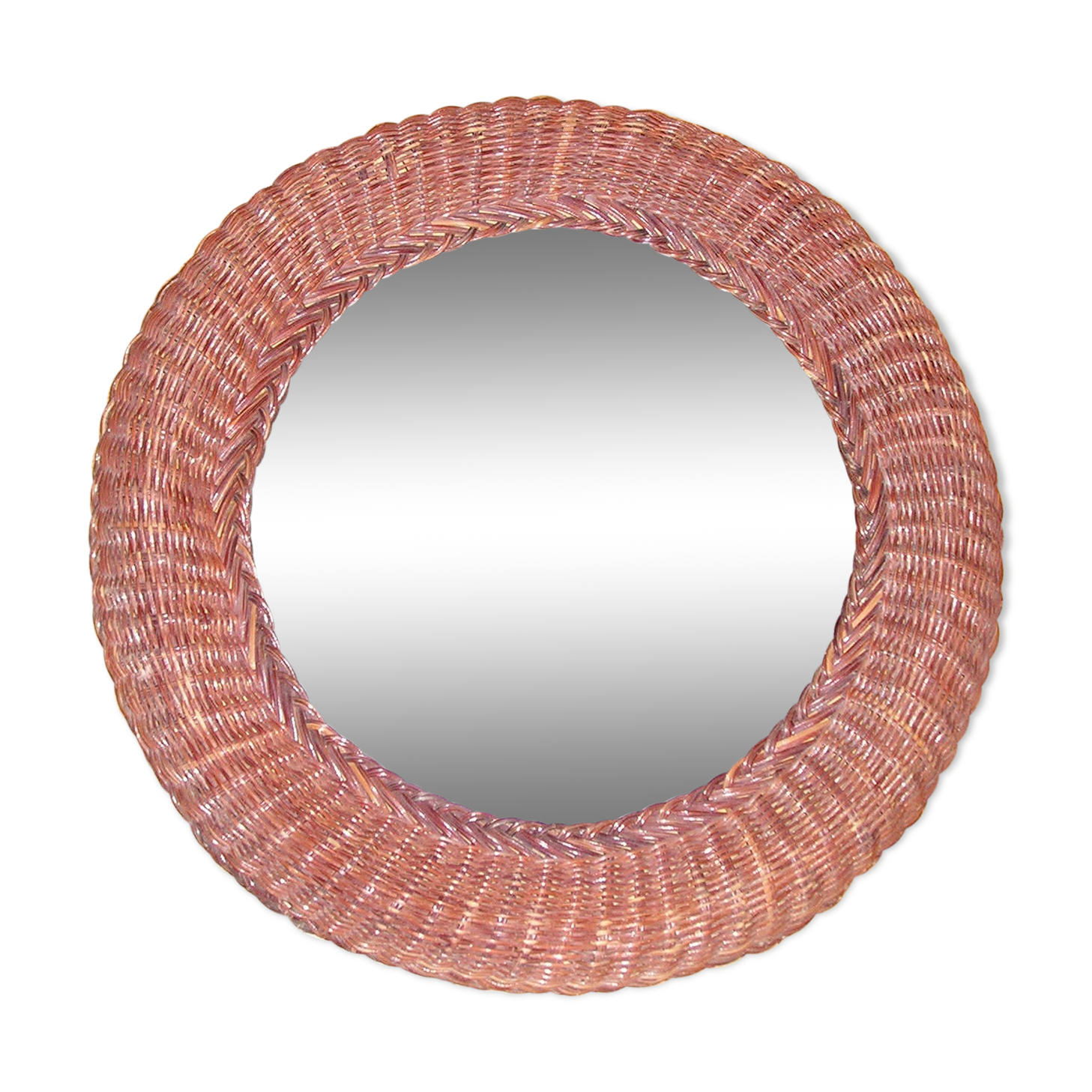 Miroir soleil en osier tressé 59cm
