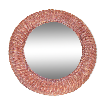 Miroir soleil en osier tressé 59cm
