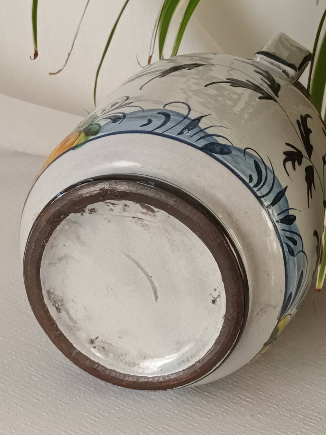 Vintage hand-painted ceramic vase Italy
