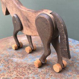 Jouet ancien cheval de bois