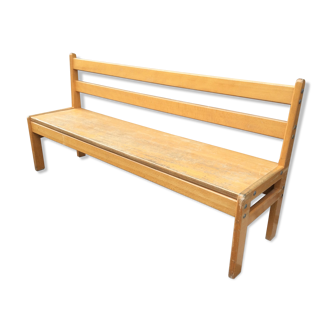 Mid-century vintage children's school bench