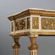 Table éclectique ancienne en bois laqué et marbre, Italie, XIXe siècle