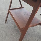 Drawing table wood and vintage metal