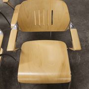 Lot of 6 "Golf" model chairs designed by Francesco Zaccone for the Brunner brand