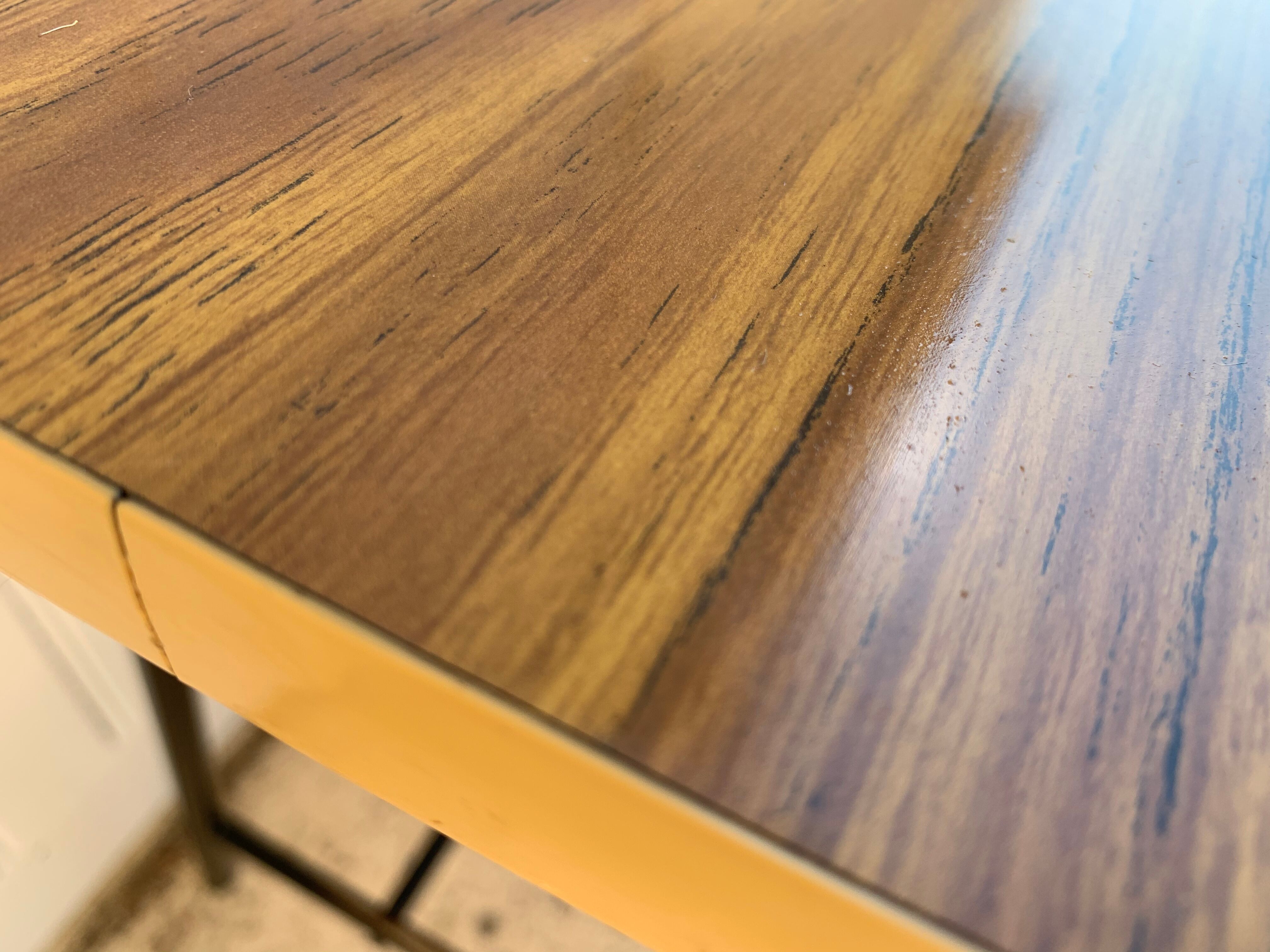 Vintage wood and formica desk 1950