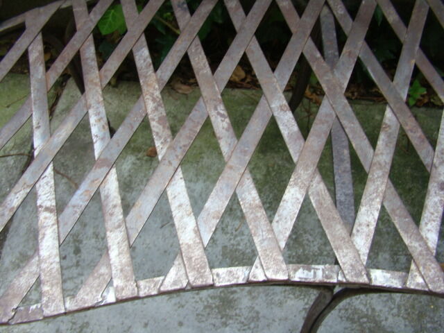 Old wrought iron bench
