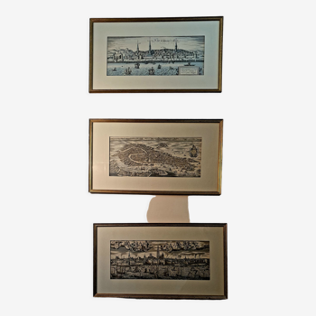 Set of 3 lithographies