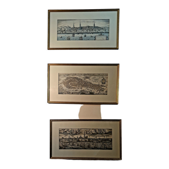 Set of 3 lithographies