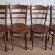 Lot de 4 chaises bistrot Baumann assises rondes.