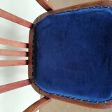 Vintage Bridge chair wood and velvet