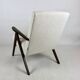 Vintage Ivory White Boucle Model B-310 Armchair, 1970s