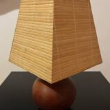 Lampe boule bois massif