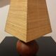 Lampe boule bois massif