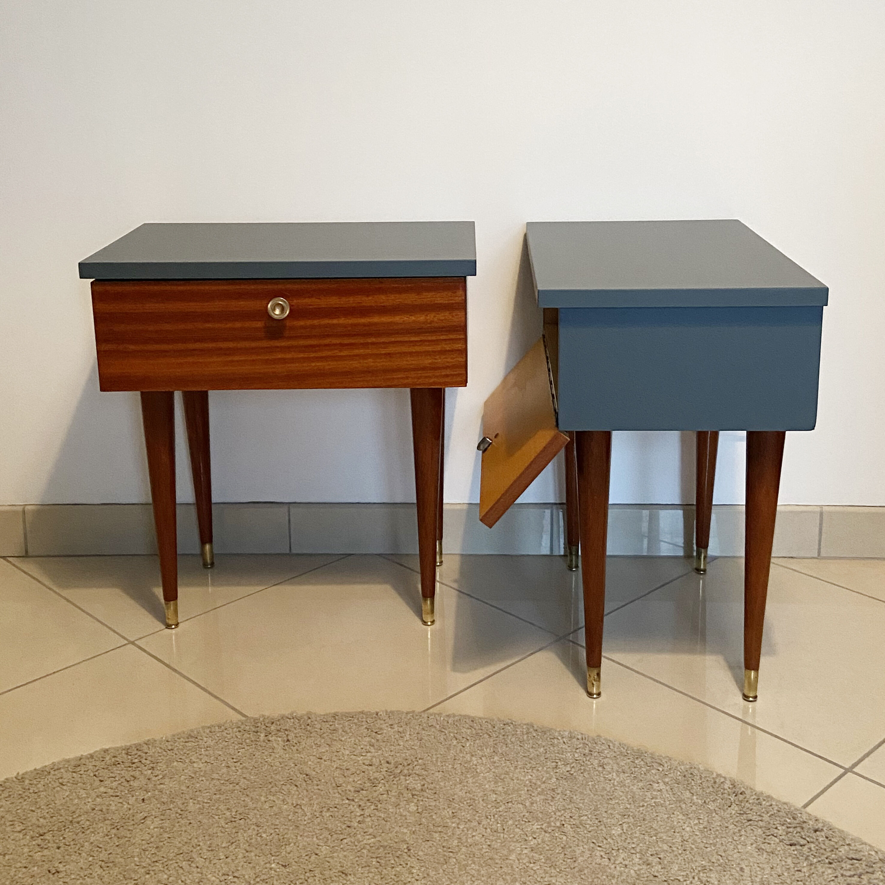 Pair of vintage bedside tables