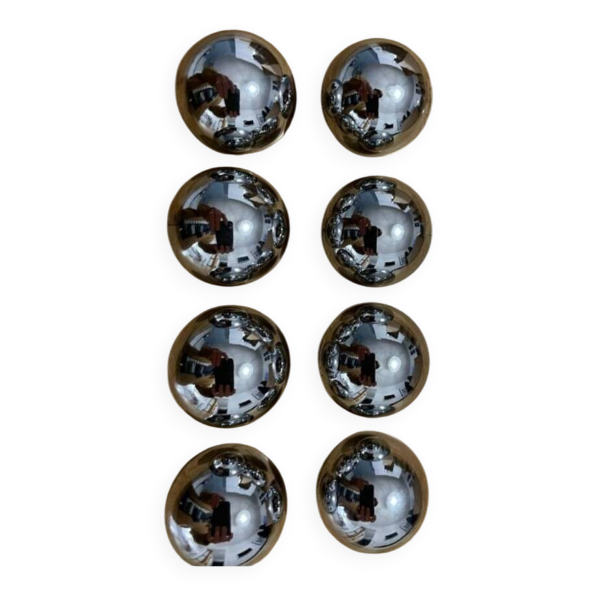 8 chrome brass furniture knobs