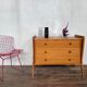 Beautiful vintage chest of drawers compass feet 1950 light oak