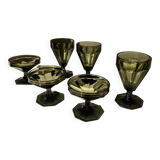 Set of 6 Art Deco glasses