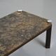 Fossil stone and chrome metal coffee table, Fossile Collection, Switzerland, circa 1980.