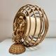 Suspension cage en rotin vintage