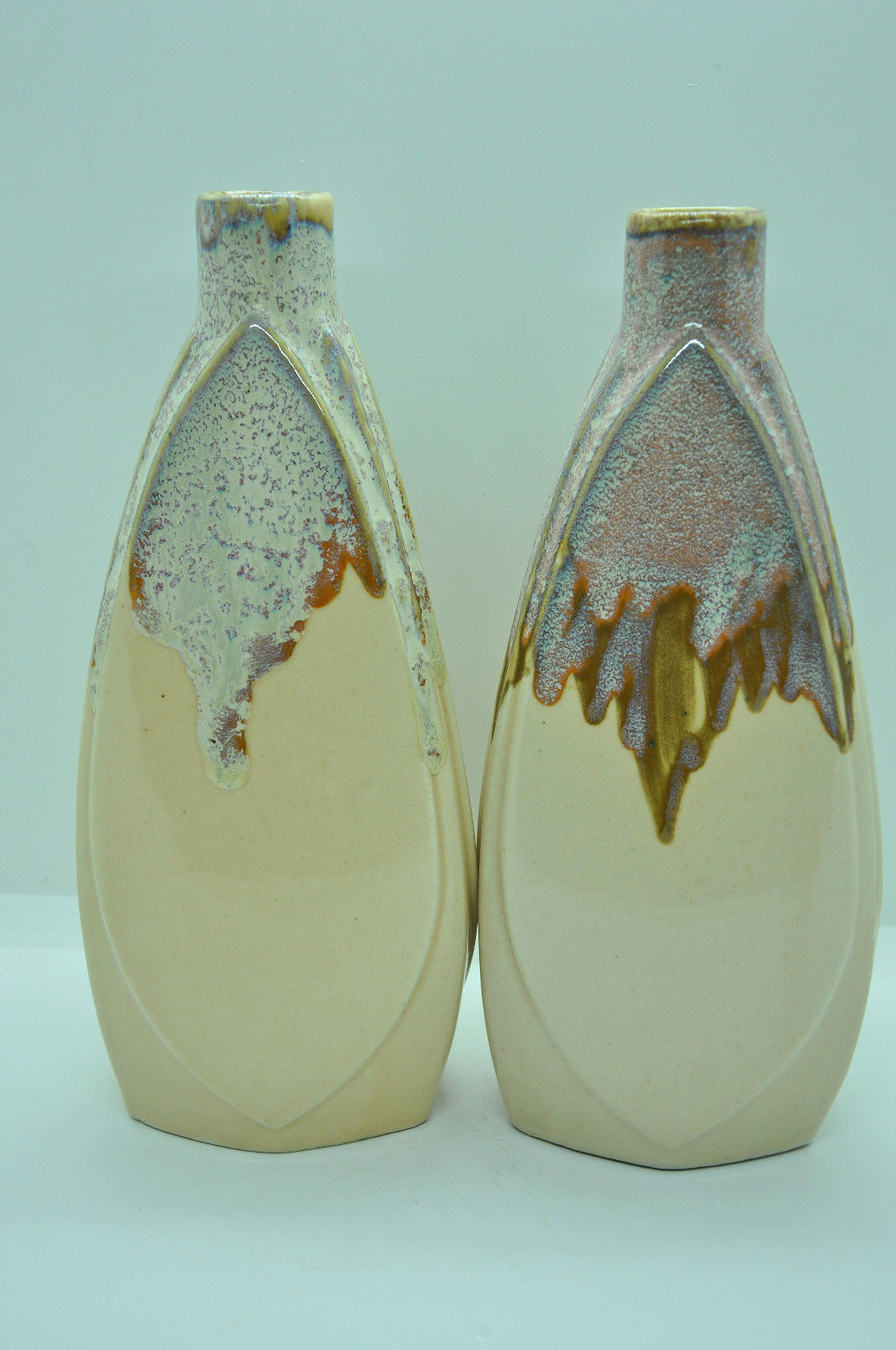 Pair of vases signed Cazanov ceramic collection 50
