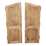 Pair of Louis XV period molded doors in solid wood