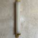 Brass and glass wall lamp
