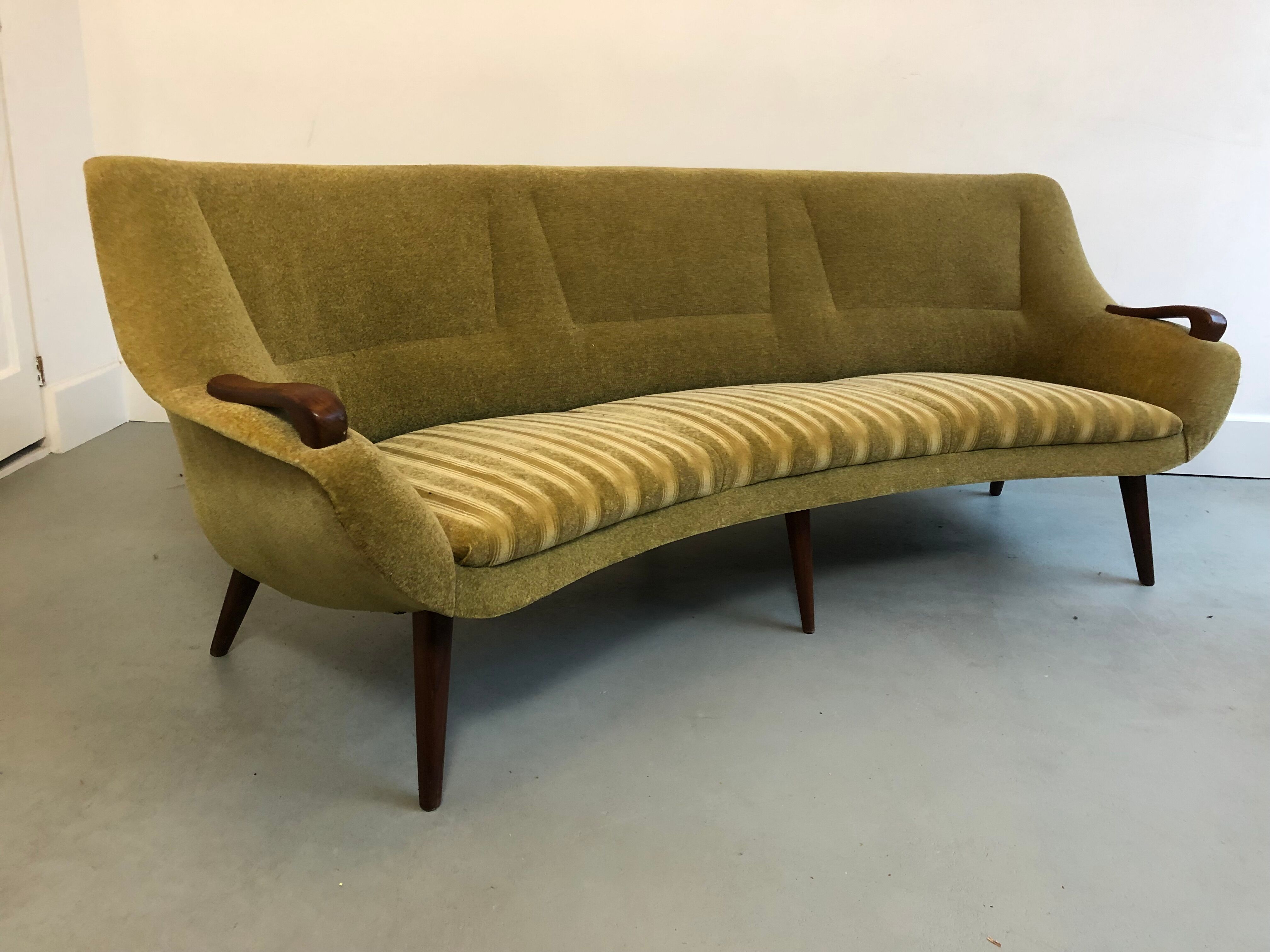 Fifties curved sofa