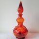 Italian red glass carafe
