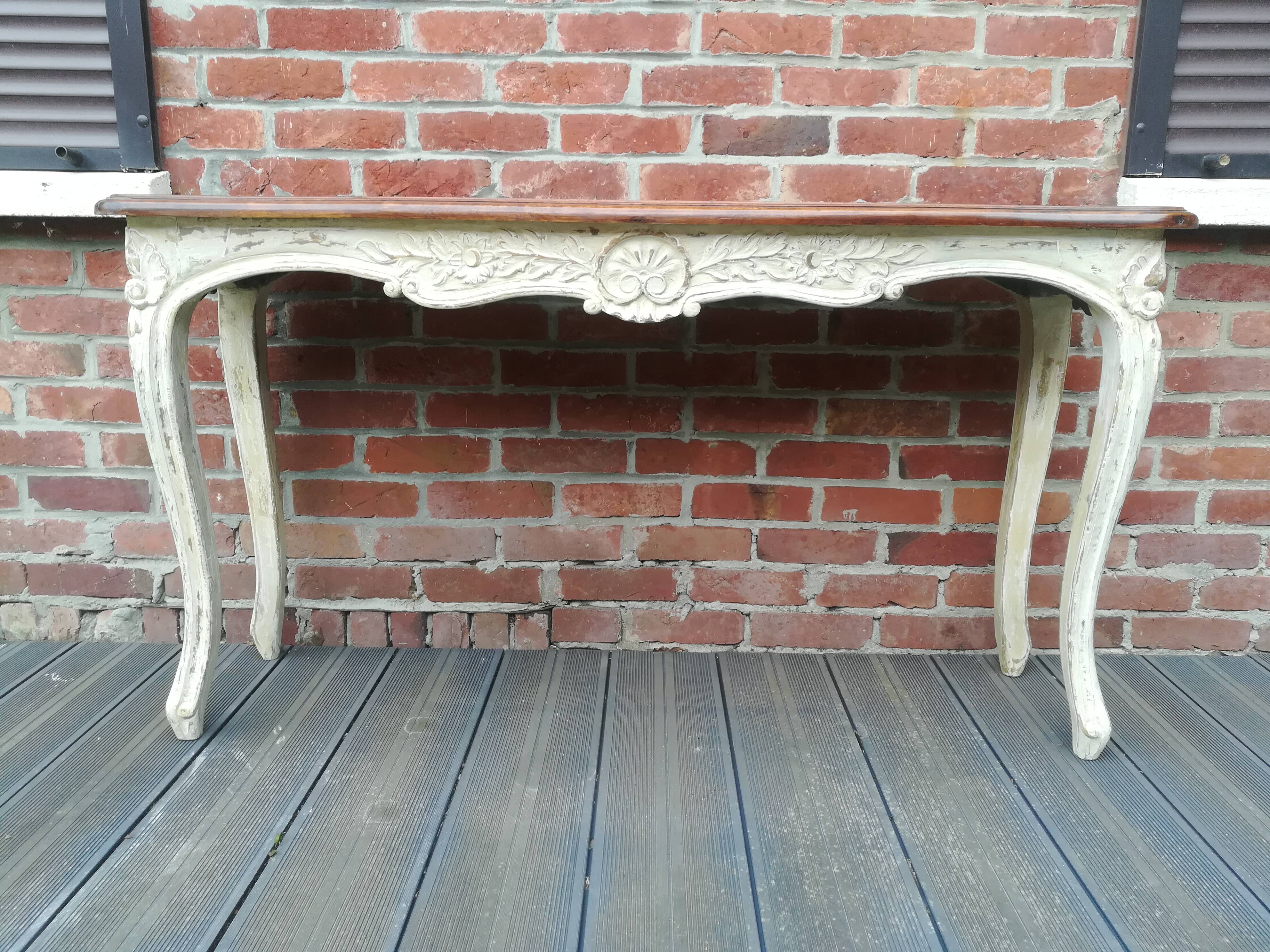 Louis XV style console patinated