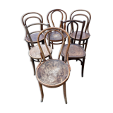 6 mismatched bistro chairs